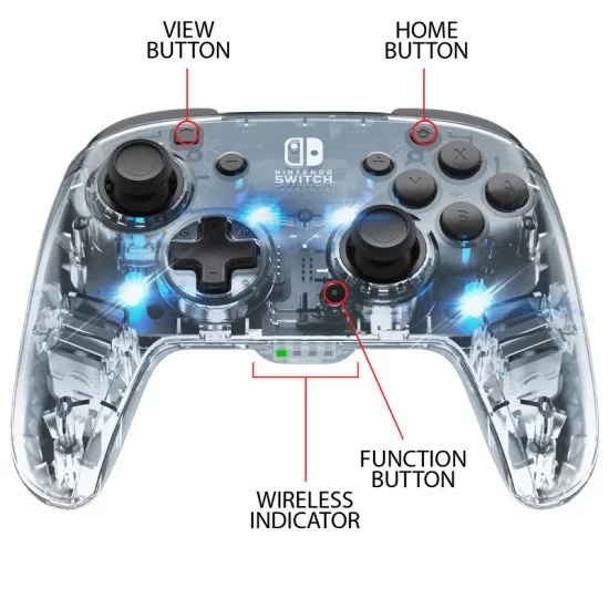 PDP Afterglow Noir, Transparent Manette de jeu Analogique/Numérique Nintendo Switch, Nintendo Switch Lite, Nintendo Switch OLED PDP Afterglow Noir, Transparent Manette de jeu Analogique/Numérique Nintendo Switch, Nintendo Switch Lite, Nintendo Switch OLED