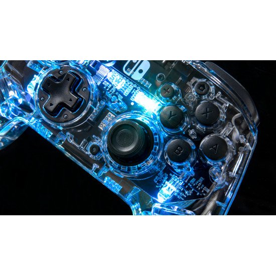PDP Afterglow Noir, Transparent Manette de jeu Analogique/Numérique Nintendo Switch, Nintendo Switch Lite, Nintendo Switch OLED