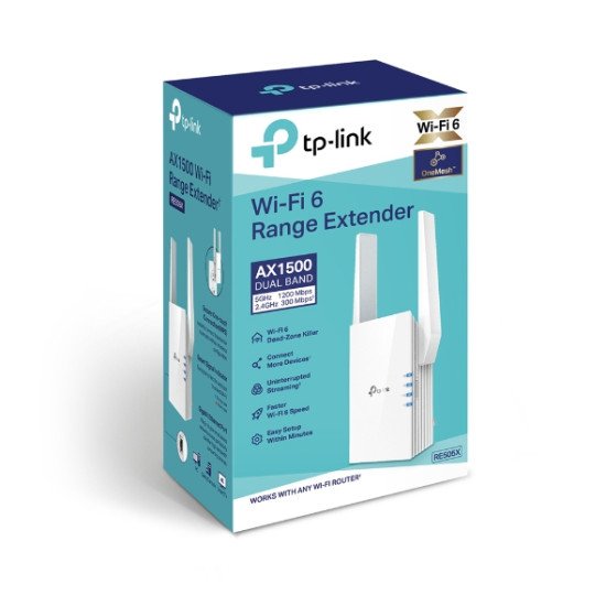 TP-LINK AX1500 Émetteur et récepteur réseau 10,100,1000 Mbit/s Blanc