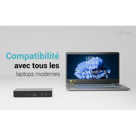 i-tec Universal Intelligent Dual Display Docking Station + Power Delivery 100W i-tec Universal Intelligent Dual Display Docking Station + Power Delivery 100W