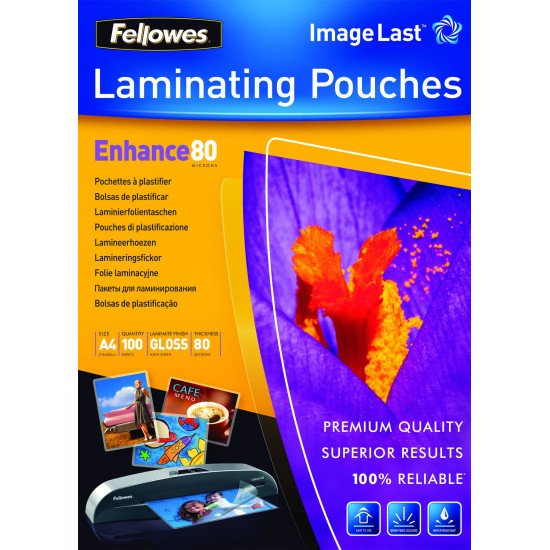 Fellowes Pochettes ImageLast A4 80 microns - Paquet de 100