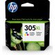 HP Cartouche d'encre trois couleurs 305XL grande capacité authentique