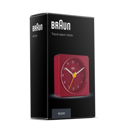 Braun BC02R réveille-matin Réveil à quartz Rouge