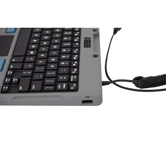 Gamber-Johnson 7160-1449-00 clavier pour tablette Noir, Gris USB QWERTY Anglais américain