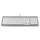 BakkerElkhuizen UltraBoard 960 Standard Compact clavier USB AZERTY Belge Gris, Blanc