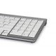 BakkerElkhuizen UltraBoard 960 Standard Compact clavier USB AZERTY Belge Gris, Blanc