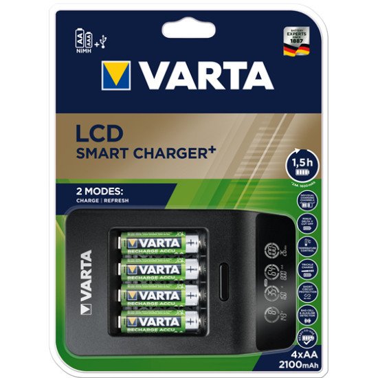 Varta LCD SMART CHARGER+ Pile domestique Secteur