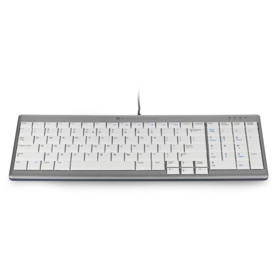 BakkerElkhuizen UltraBoard 960 Standard Compact clavier USB QWERTY Gris, Blanc