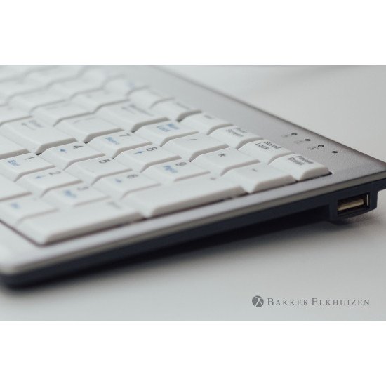 BakkerElkhuizen UltraBoard 960 Standard Compact clavier USB QWERTY Gris, Blanc