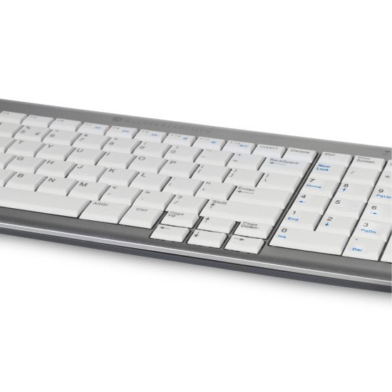 BakkerElkhuizen UltraBoard 960 Standard Compact clavier USB QWERTY Gris, Blanc