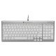 BakkerElkhuizen UltraBoard 960 Standard Compact clavier USB QWERTY Gris, Blanc