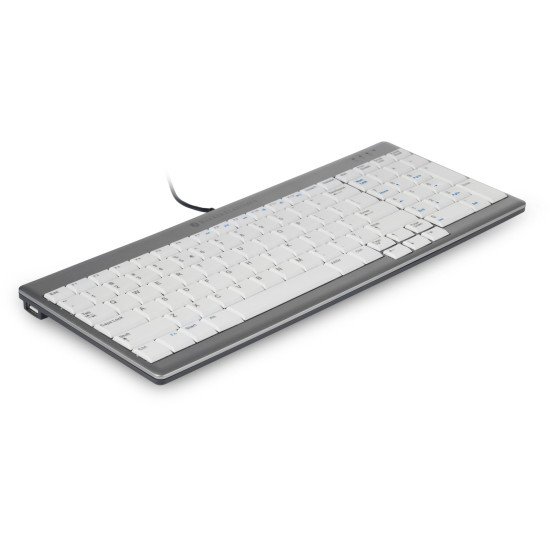 BakkerElkhuizen UltraBoard 960 Standard Compact clavier USB QWERTY Gris, Blanc