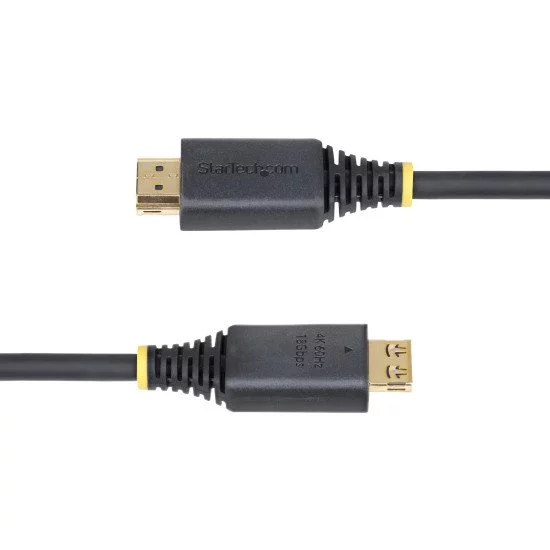 StarTech.com Câble HDMI Haut Débit de 90cm avec Connecteur à Pince, 4K 60Hz/1440p 144Hz, HDR10/HDCP 2.2/ARC, 18Gbps, UHD HDMI 2.0, Cordon pour TV/Moniteur/Écran, Gaine TPE StarTech.com Câble HDMI Haut Débit de 90cm avec Connecteur à Pince, 4K 60Hz/1440p 144Hz, HDR10/HDCP 2.2/ARC, 18Gbps, UHD HDMI 2.0, Cordon pour TV/Moniteur/Écran, Gaine TPE