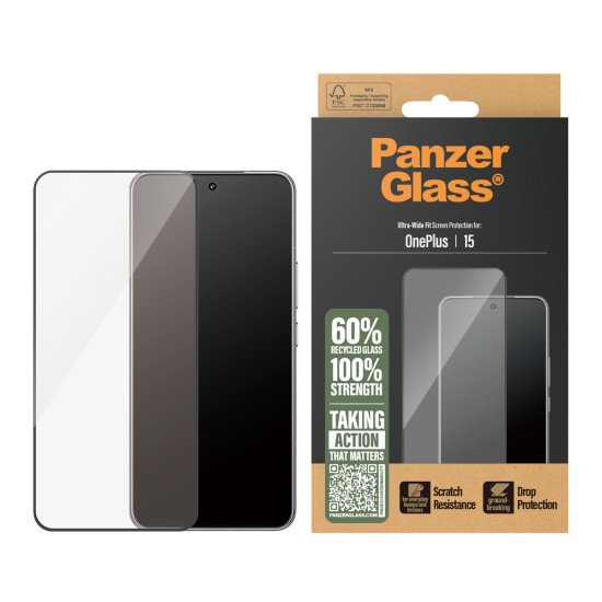 PanzerGlass ® Screen Protector OnePlus 15 | Ultra-Wide Fit Protection d'écran transparent 1 pièce(s)