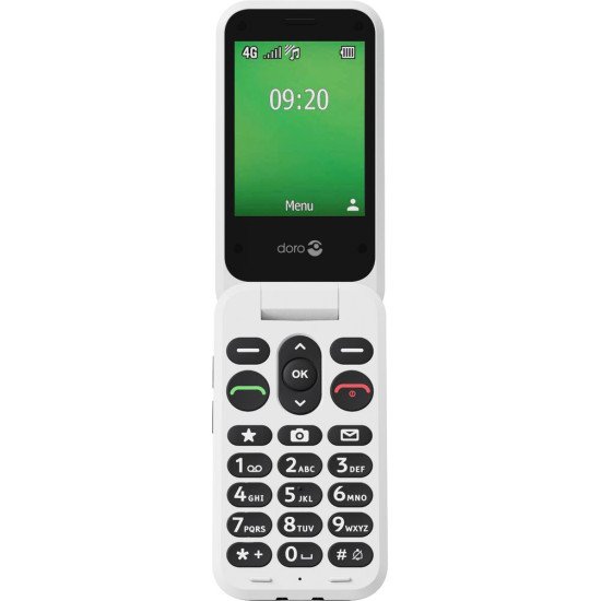 Doro Leva E22 7,11 cm (2.8") 127,8 g Noir, Blanc Téléphone numérique