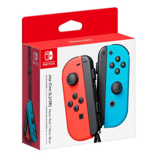 Nintendo Joy-Con (L)/(R) Neon Red/Neon Blue Rouge, Cyan Bluetooth Manette de jeu Analogique/Numérique Nintendo Switch