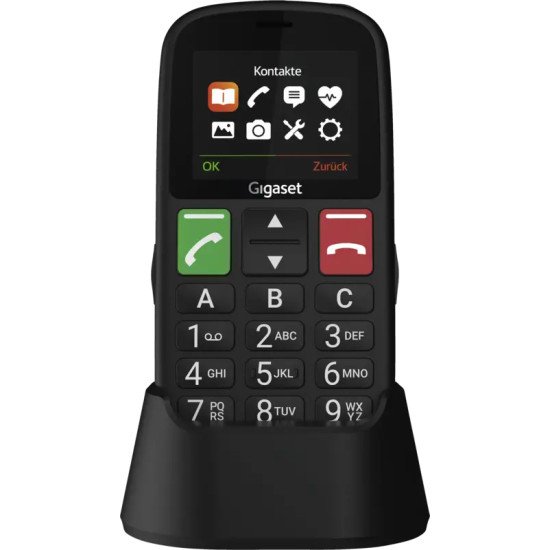 Gigaset GL30 5,59 cm (2.2") 106 g Noir Téléphone pour seniors