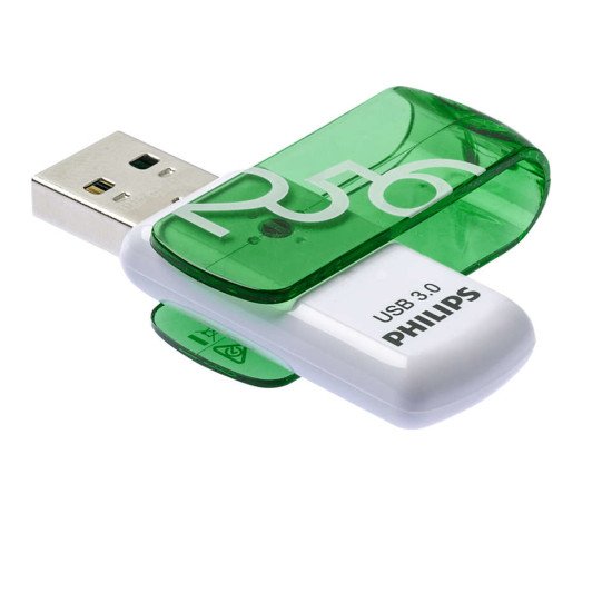 Philips FM25FD00B/00 lecteur USB flash 256 Go USB Type-A 3.2 Gen 1 (3.1 Gen 1) Vert, Blanc