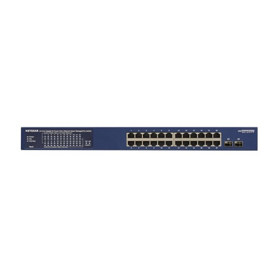 NETGEAR 24P GE POE+SMART SWITCH - Switch Géré L2/L3/L4 Gigabit Ethernet (10/100/1000) Connexion Ethernet POE Bleu