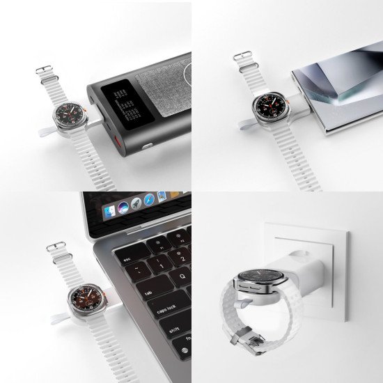 4smarts 541368 chargeur d'appareils mobiles Casques, Smartphone, Smartwatch Blanc Secteur Recharge sans fil Charge rapide Intérieure