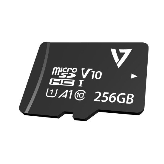 V7 Carte micro SDXC U3 V30 A1 UHD 256 Go classe 10 + adaptateur