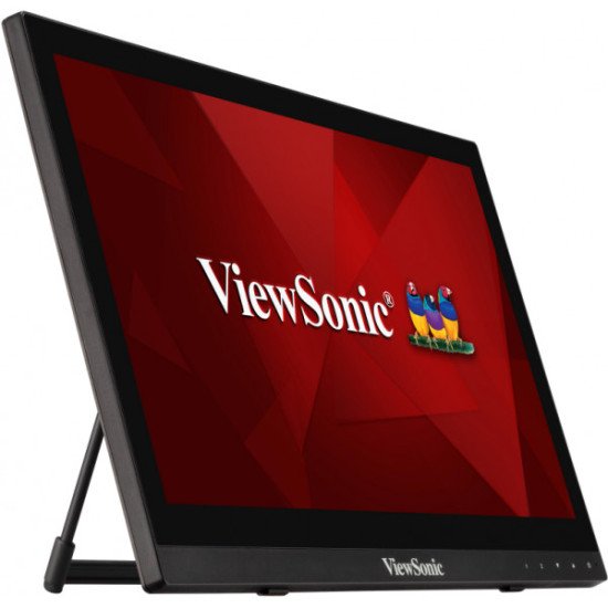 Viewsonic TD1630-3 écran PC 39,6 cm (15.6") 1366 x 768 pixels HD LCD Écran tactile Multi-utilisateur Noir