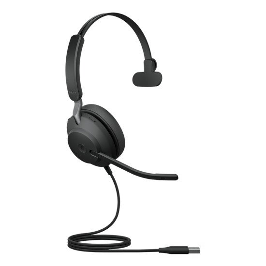 Jabra Evolve2 40, MS Mono Casque Arceau Noir