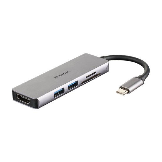 D-Link DUB-M530 station d'accueil Avec fil USB 3.0 (3.1 Gen 1) Type-C Aluminium, Noir