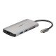 D-Link DUB-M810 station d'accueil Avec fil Thunderbolt 3 Argent