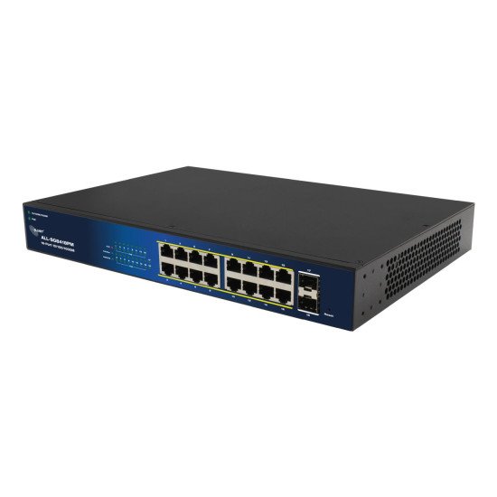 ALLNET ALL-SG8418PM commutateur réseau Géré Gigabit Ethernet (10/100/1000) Connexion Ethernet POE 19U Noir