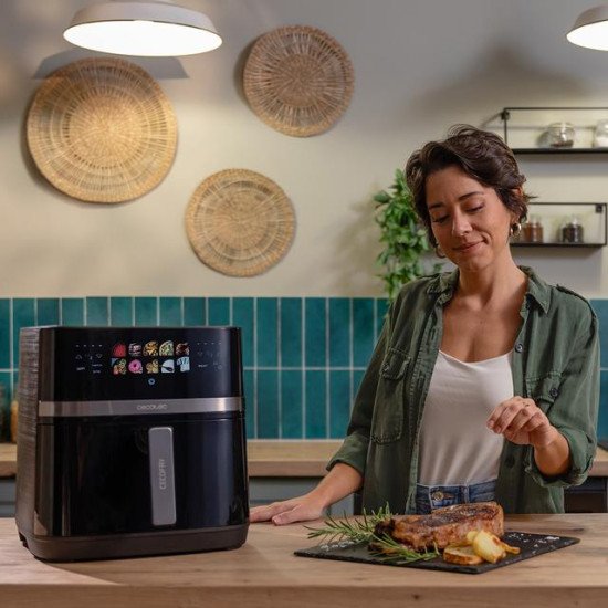 Cecotec Cecofry&Grill Duoheat 8000 Unique 8 L Autonome 2200 W Friteuse d'air chaud Noir