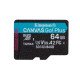 Kingston Technology Canvas Go! Plus mémoire flash 64 Go MicroSD Classe 10 UHS-I