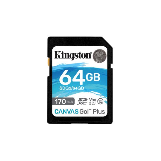 Kingston Technology Canvas Go! Plus mémoire flash 64 Go SD Classe 10 UHS-I