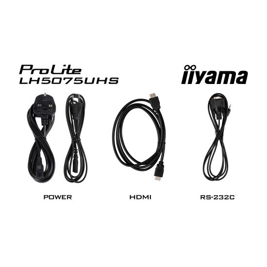 iiyama LH5075UHS-B2AG Écran d'affichage dynamique Écran plat de signalisation numérique 125,7 cm (49.5") LCD Wifi 500 cd/m² 4K Ultra HD Noir Intégré dans le processeur Android 11 24/7