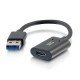 C2G Adaptateur convertisseur SuperSpeed USB 5 Gbits/s 15 cm (6 po) USB-C® femelle vers USB-A mâle