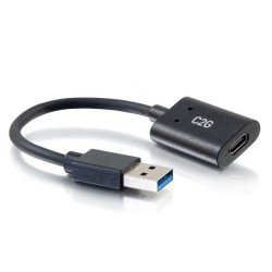 C2G Adaptateur convertisseur SuperSpeed USB 5 Gbits/s 15 cm (6 po) USB-C® femelle vers USB-A mâle C2G Adaptateur convertisseur SuperSpeed USB 5 Gbits/s 15 cm (6 po) USB-C® femelle vers USB-A mâle