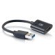 C2G Adaptateur convertisseur SuperSpeed USB 5 Gbits/s 15 cm (6 po) USB-C® femelle vers USB-A mâle