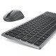 DELL KM7120W clavier RF sans fil + Bluetooth QWERTY US International Gris, Titane