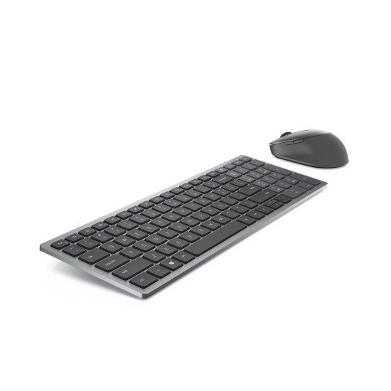 DELL KM7120W clavier Souris incluse RF sans fil + Bluetooth QWERTY Gris, Titane