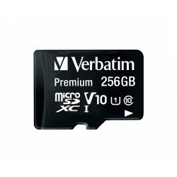 Verbatim Premium U1 256 Go MicroSDXC UHS-I Classe 10 Verbatim Premium U1 256 Go MicroSDXC UHS-I Classe 10