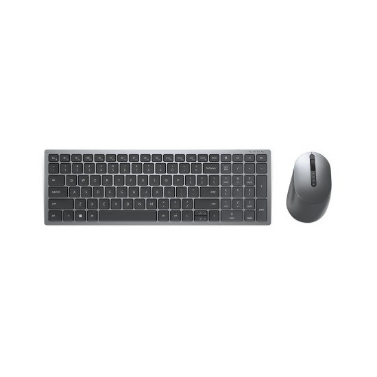 DELL KM7120W clavier Souris incluse RF sans fil + Bluetooth QWERTZ Allemand Gris, Titane