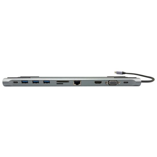 LC-Power LC-HUB-C-MULTI-8 station d'accueil Avec fil USB 3.2 Gen 1 (3.1 Gen 1) Type-C Noir, Argent LC-Power LC-HUB-C-MULTI-8 station d'accueil Avec fil USB 3.2 Gen 1 (3.1 Gen 1) Type-C Noir, Argent