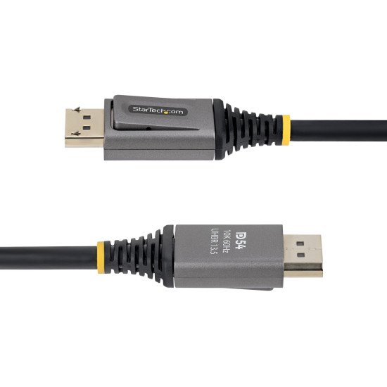 StarTech.com Câble DisplayPort 2.1 de 2m, Câble DisplayPort DP54 Certifié VESA, 8K 60Hz Non Compressé, 10K 60Hz/8K 144Hz/4K avec DSC 1.2a, Câble d'Écran DP 2.1