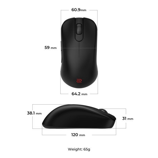 BenQ ZOWIE S2-DW souris Jouer Droitier RF sans fil 3200 DPI BenQ ZOWIE S2-DW souris Jouer Droitier RF sans fil 3200 DPI