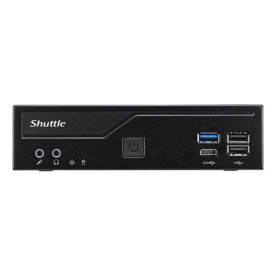 Shuttle XPС slim DH610V2 barebone PC/ poste de travail 1,35L mini PC Noir Intel H610 LGA 1700