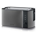 Severin AT 9341 grille-pain 4 part(s) 1400 W Noir, Acier brossé, Acier inoxydable