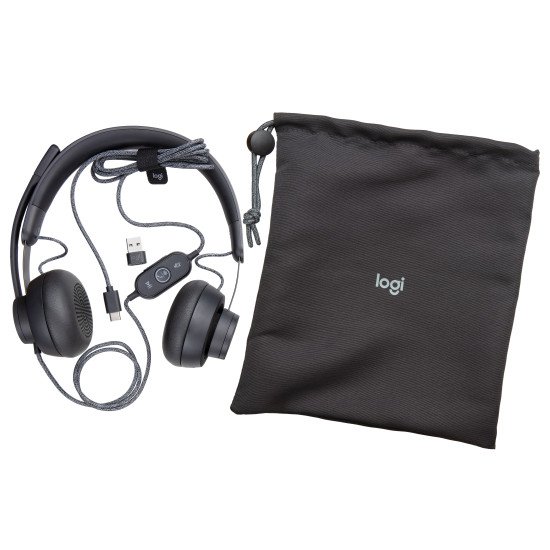 Logitech Zone Wired Teams Casque Arceau Noir