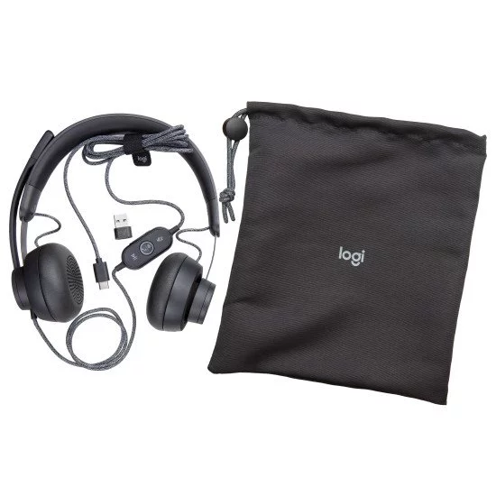 Logitech Zone Wired Teams Casque Arceau Noir Logitech Zone Wired Teams Casque Arceau Noir