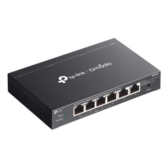 TP-Link Omada ES206GP commutateur réseau Géré Gigabit Ethernet (10/100/1000) Connexion Ethernet POE Noir
