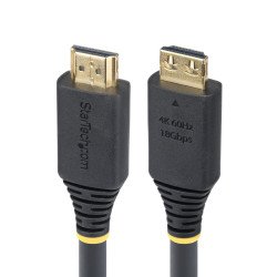 StarTech.com Câble HDMI Haut Débit de 6m avec Connecteur à Pince, 4K 60Hz/1440p 144Hz, HDR10/HDCP 2.2/ARC, 18Gbps, UHD HDMI 2.0, Cordon pour TV/Moniteur/Écran, Gaine TPE StarTech.com Câble HDMI Haut Débit de 6m avec Connecteur à Pince, 4K 60Hz/1440p 144Hz, HDR10/HDCP 2.2/ARC, 18Gbps, UHD HDMI 2.0, Cordon pour TV/Moniteur/Écran, Gaine TPE